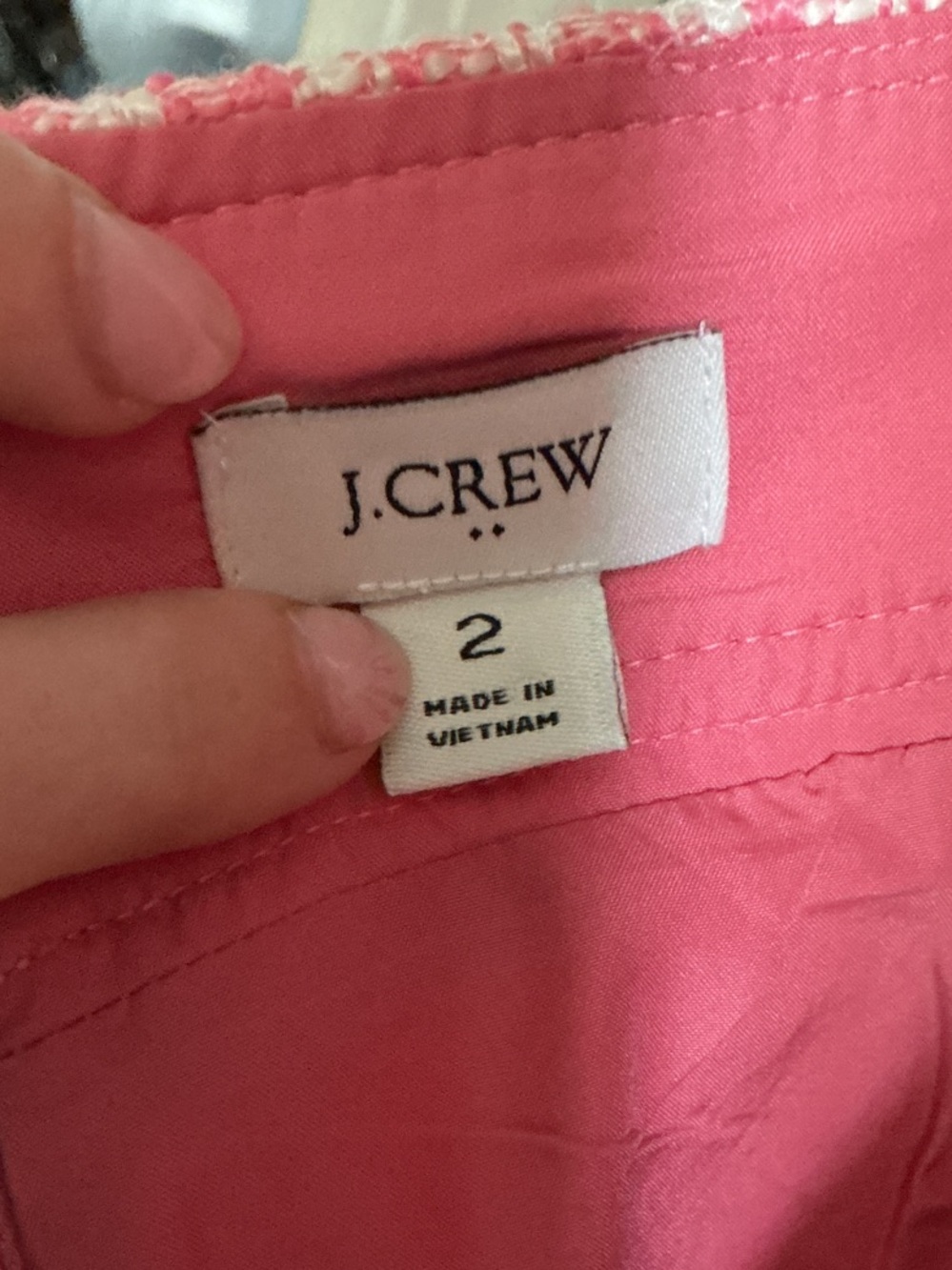 J. Crew Pink Houndstooth Blazer Jacket and Mini Skirt - Picture 6 of 6